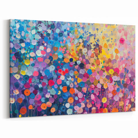 Colorful Wildflower Canvas Print – Vibrant Floral Wall Art for Any Room