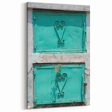 Haitian Landscape Prints - Tropical Decor from Haiti with Rustic Heart Design