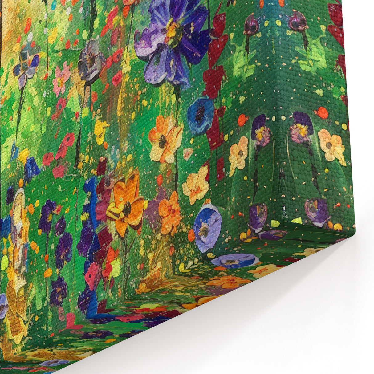 Vibrant Wildflower Explosion – Colorful Botanical Canvas Wall Art