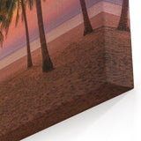 Island Paradise Art - Haitian Coastal Scenes with Sunset and Palms