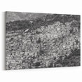 Haiti Wall Art - Haitian Culture Artwork of Black and White Cityscape