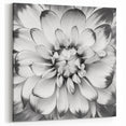Elegant Water Lily Painting – Black & White Floral Canvas Wall Art Decor