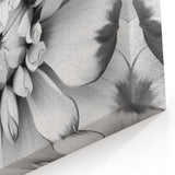 Elegant Water Lily Painting – Black & White Floral Canvas Wall Art Decor