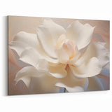 Elegant White Bloom Wall Art - Botanical Flower Canvas for Home Decor