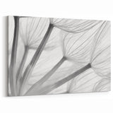 Minimalist Dandelion Close-Up Print - Elegant Black and White Wall Art