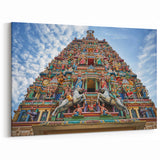 Acrylic Malaysia Scenes – Vibrant Hindu Temple Tower with Detailed Statues