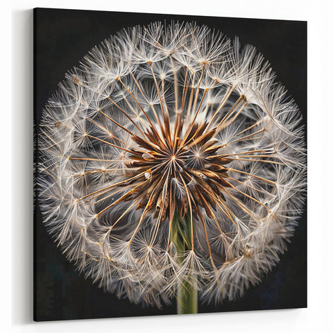 Detailed Dandelion Macro Print - Modern Nature-Inspired Wall Art