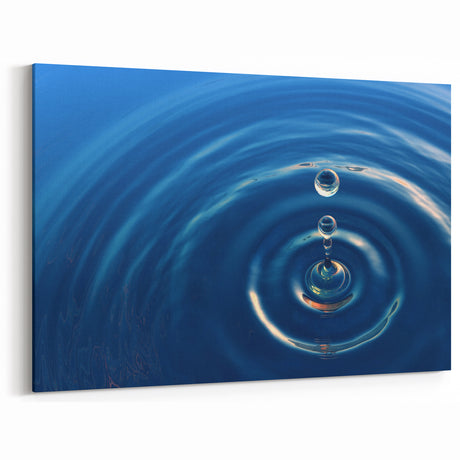 Serene Water Drop Ripple Effect - Nature Close-Up Water Art Print