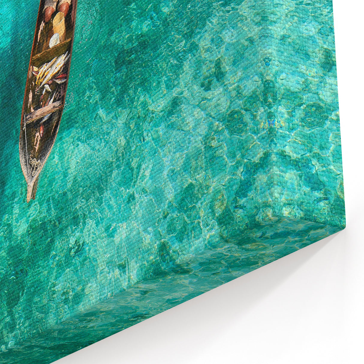 Framed Malaysian Art – Traditional Fisherman on Clear Turquoise Waters