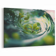 Nature in Motion - Leaf and Water Flow Close-Up Art for Wall Decor