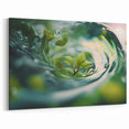 Nature in Motion - Leaf and Water Flow Close-Up Art for Wall Decor