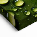 Vibrant Autumn and Green Leaves with Water Droplets - Nature Wall Art