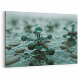 Abstract Water Molecules Close-Up - Modern Nature-Inspired Wall Art