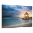 Jamaican Sunset Wall Decor - Pavilion Overlooking Caribbean Waters