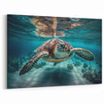 Acrylic Malaysia Scenes – Majestic Sea Turtle Swimming Underwater