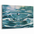 Serene Water Droplet Ripple Close-Up - Nature Water-Themed Wall Art