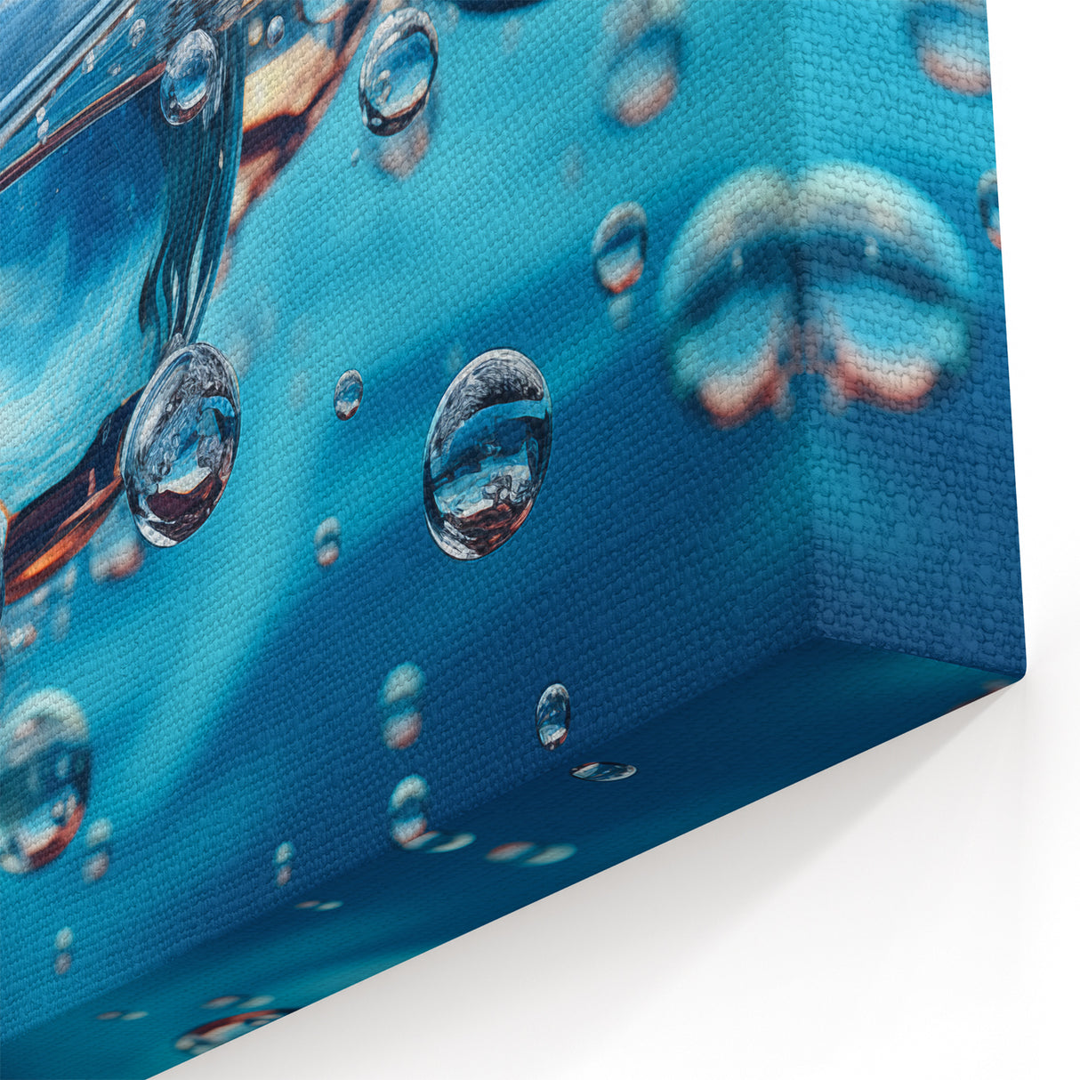 Dynamic Water Bubbles Close-Up - Nature Water-Themed Wall Art Decor