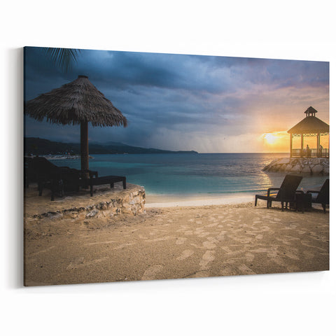 Jamaica Beach Posters - Sunset Lounge by Caribbean Waters