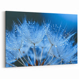 Elegant Dandelion with Water Droplets Close-Up - Nature Wall Art Decor