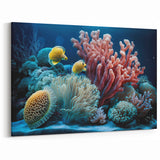 Jamaican Landscape Canvas - Vibrant Coral Reef in Caribbean Waters