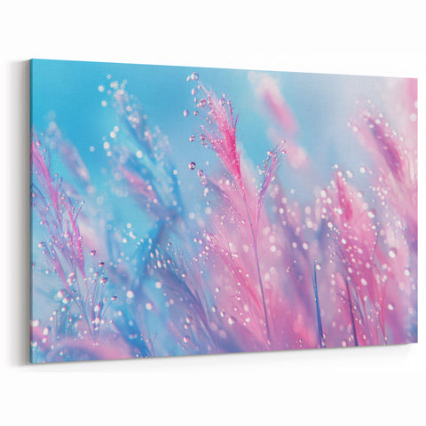 Dreamy Water-Themed Art - Nature Close-Up Pastel Water Canvas Print