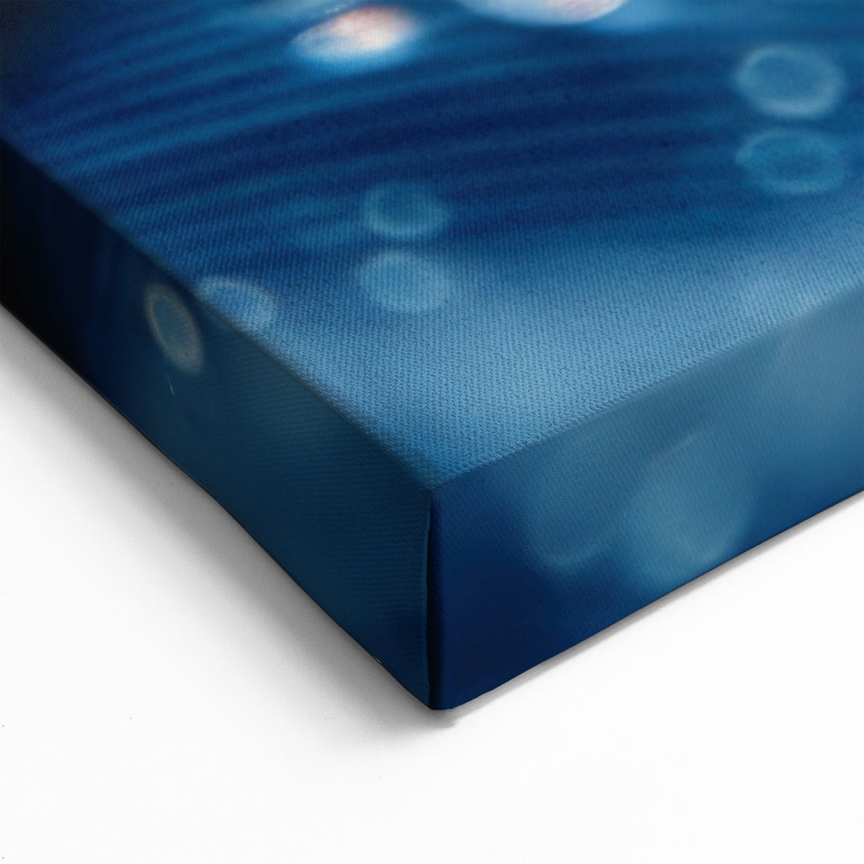 Blue Feather Water Art - Nature Close-Up Water-Themed Canvas Print