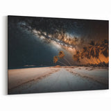 Jamaican Landscape Canvas - Starry Night Over Tropical Beach