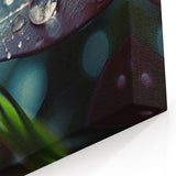 Tranquil Leaf Water Art - Nature Close-Up Water-Themed Canvas Print