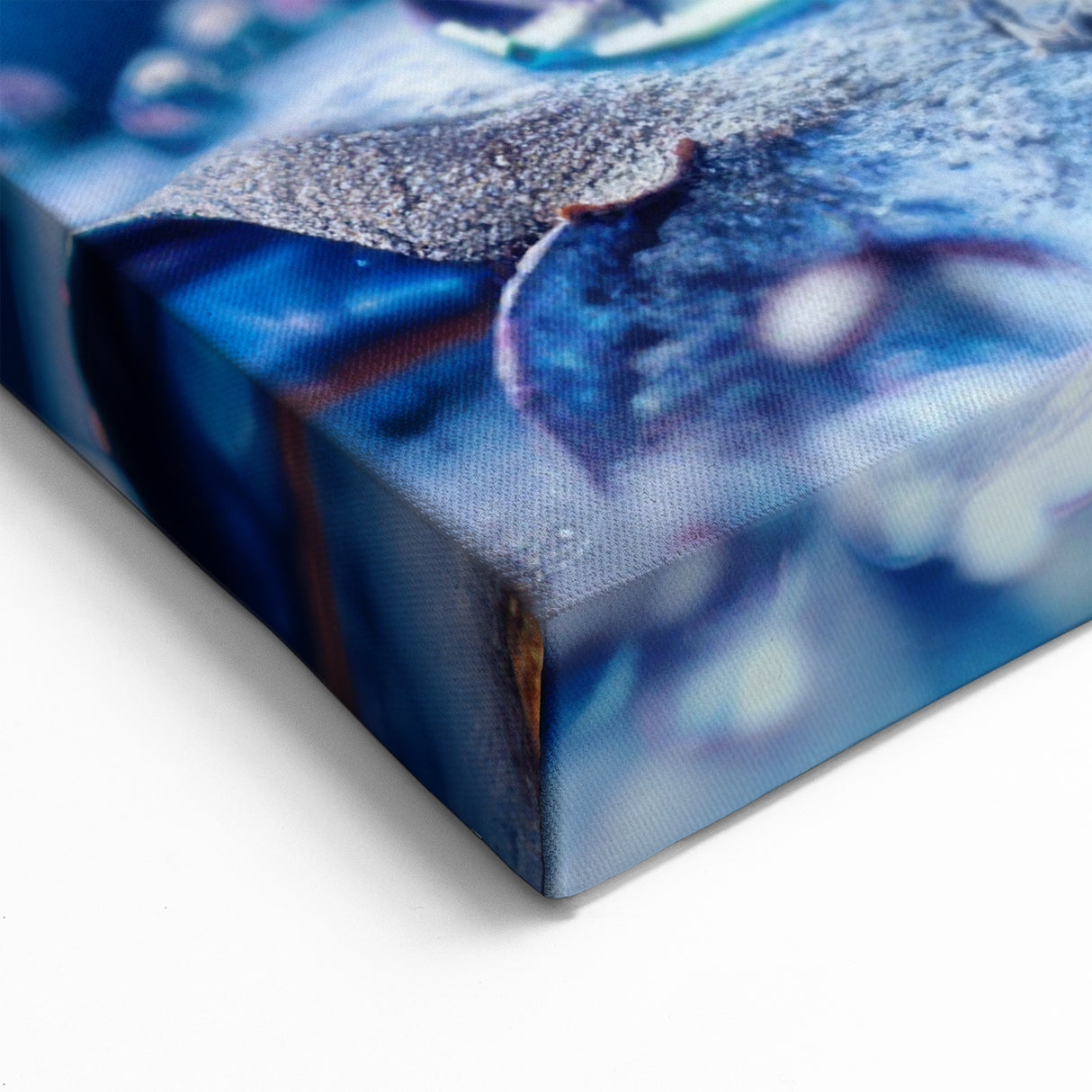 Blueberry Water Close-Up Art - Scenic Water-Themed Nature Canvas Print