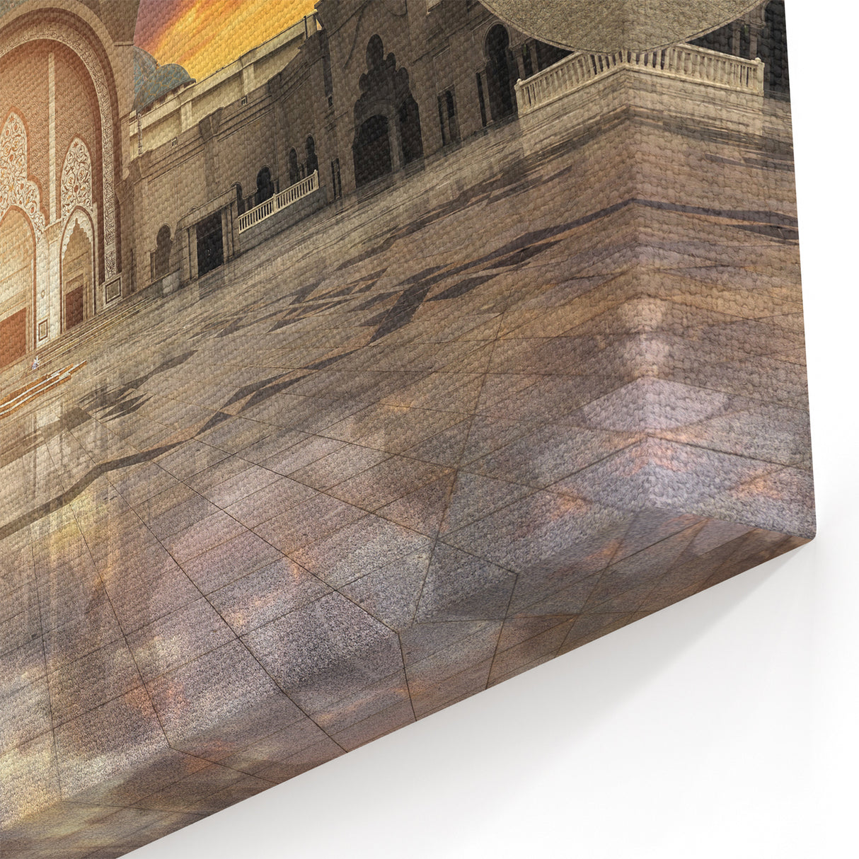 Acrylic Malaysia Scenes – Grand Mosque Sunset Reflection Wall Art