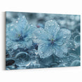Frosted Petals: Ice and Frost Art – Winter Wall Decor Nature Close-Up