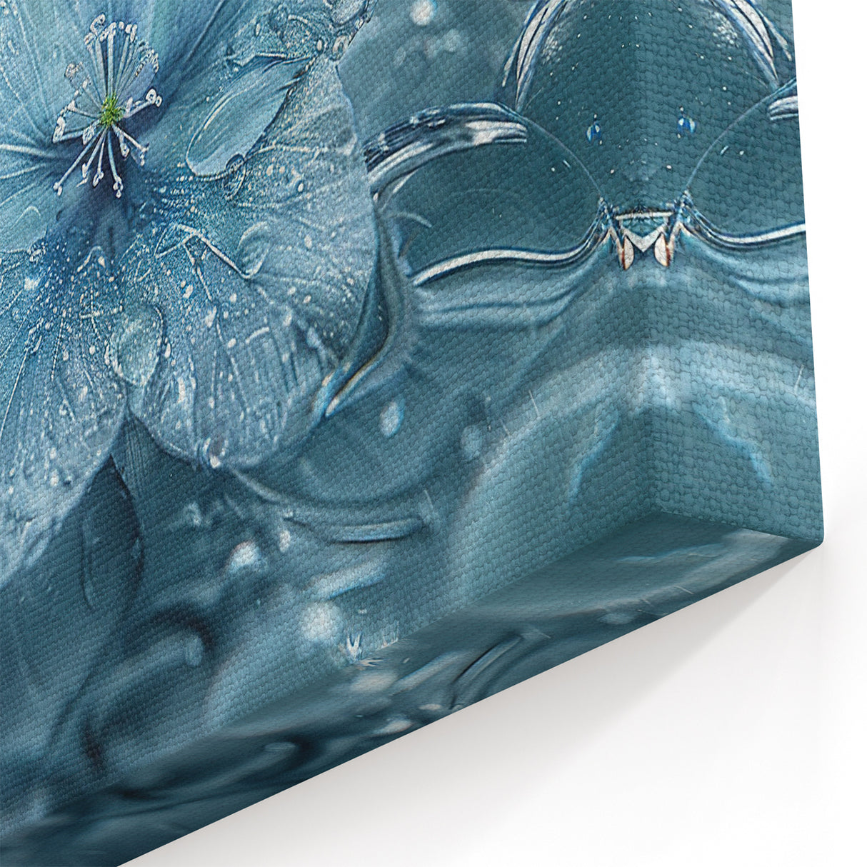 Frosted Petals: Ice and Frost Art – Winter Wall Decor Nature Close-Up
