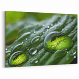 Nature Close-Up Water Photography – Stunning Leaf and Water Art Print