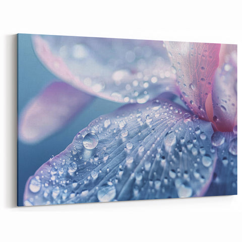 Tranquil Water Wall Art - Nature Close-Up with Water Droplets Canvas Print