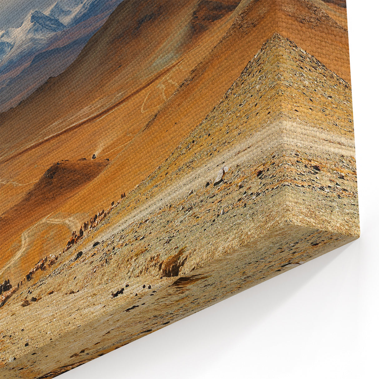 Mongolian Landscape Art – Expansive Plains and Snow-Capped Mountains