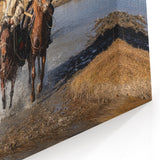 Mongolian Culture Art – Eagle Hunters on Horseback in Mongolia