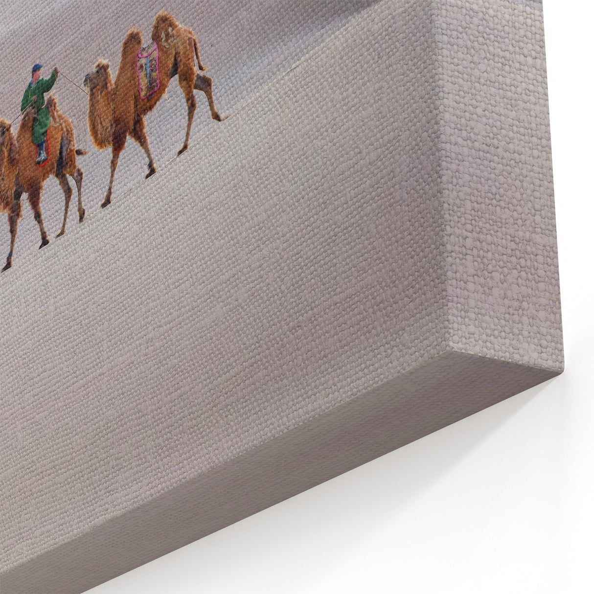 Gobi Desert Art Prints – Camel Caravan Crossing the Mongolian Dunes