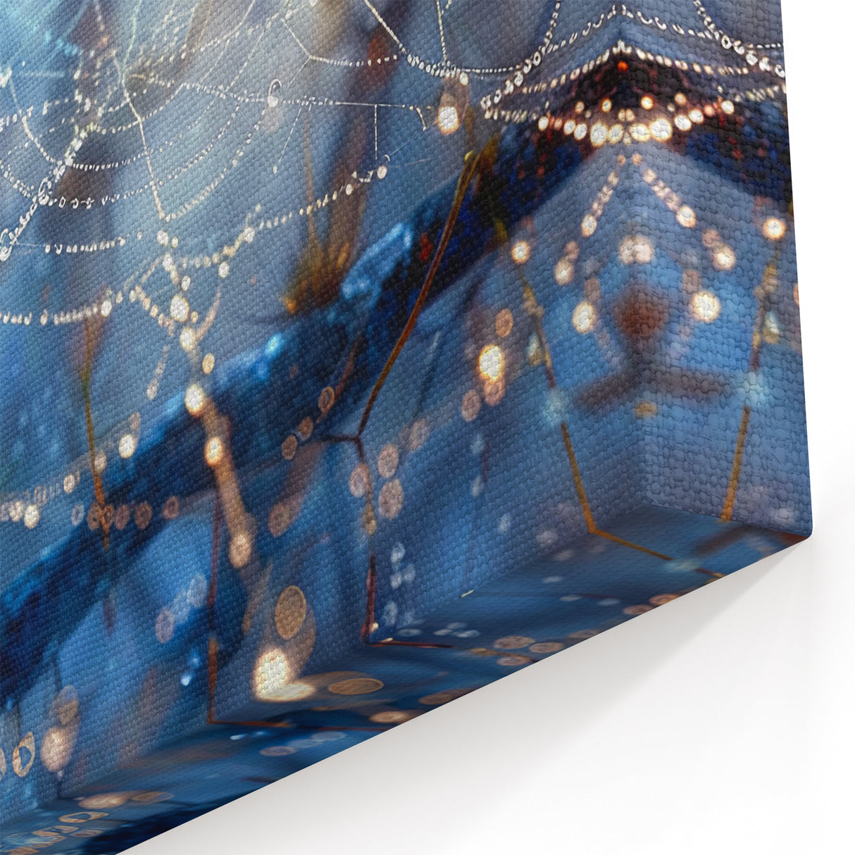 Nature Close-Up Water Art – Dewy Spiderweb Photography Wall Decor