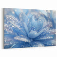 Nature Close-Up Water Art – Dewy Blue Flower Photography Wall Decor
