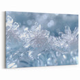 Frosted Elegance: Ice and Frost Art – Winter Nature Close-Up Wall Decor