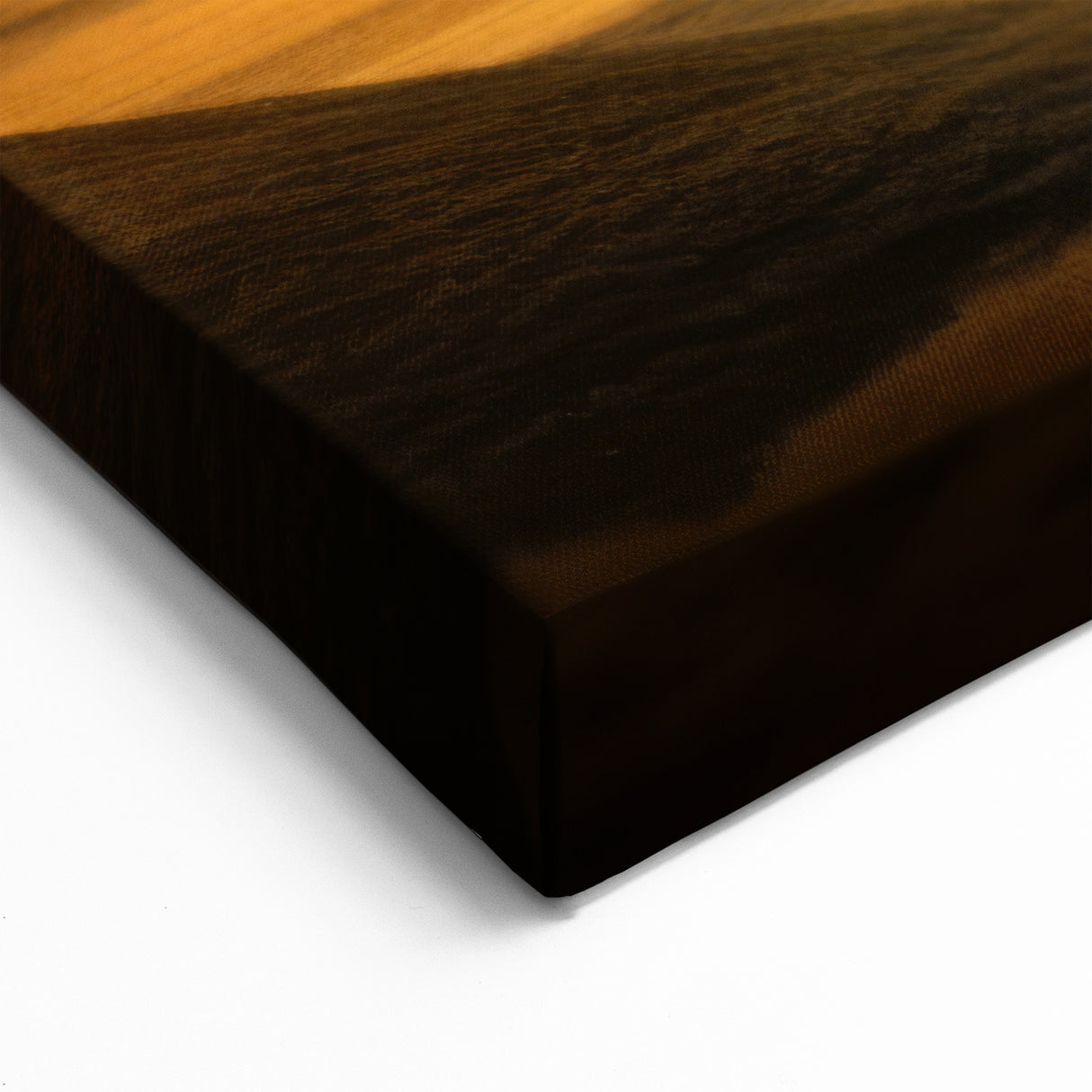 Traditional Mongolian Art - Nomadic Village in Golden Desert Hills