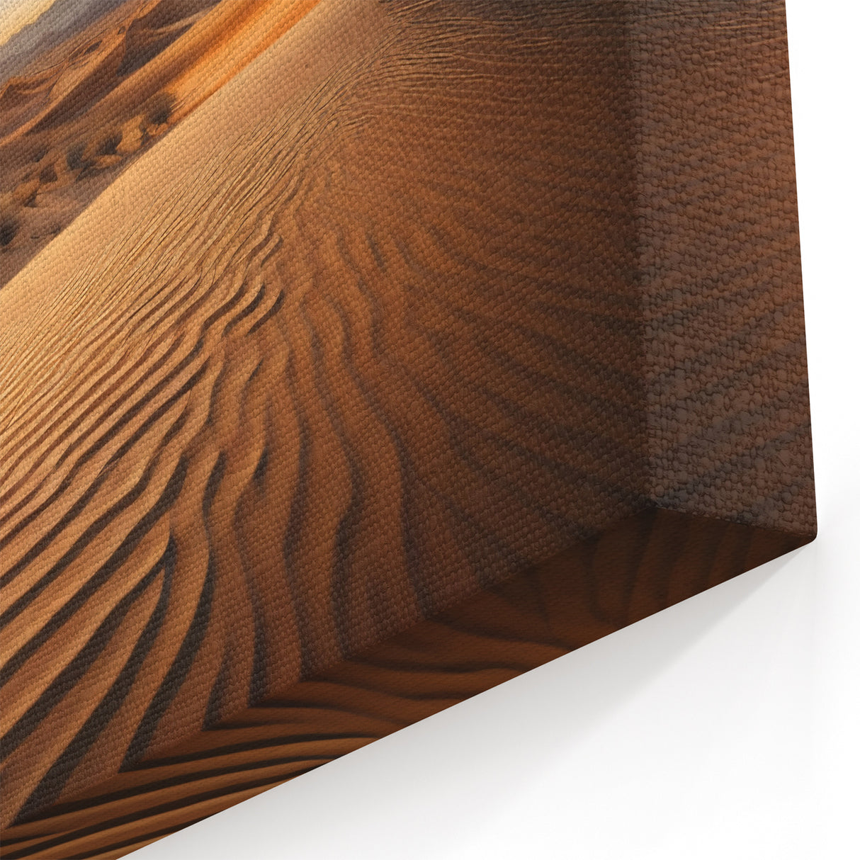 Gobi Desert Art - Golden Sand Dunes at Sunset in Mongolia