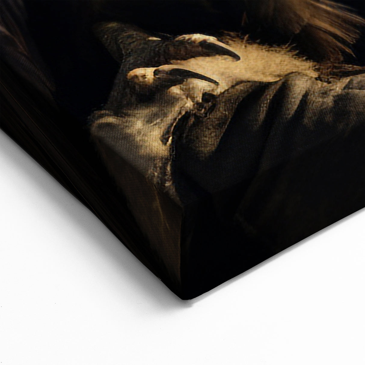 Mongolian Culture Art - Eagle Hunter with Golden Eagle in Winter Mountains