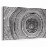Monochrome Tree Ring Wall Art | Minimalist Canvas Prints for Home Decor