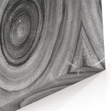 Monochrome Tree Ring Wall Art | Minimalist Canvas Prints for Home Decor