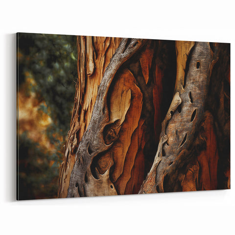 Abstract Tree Bark Wall Art | Rustic Nature Canvas Prints for Home Decor