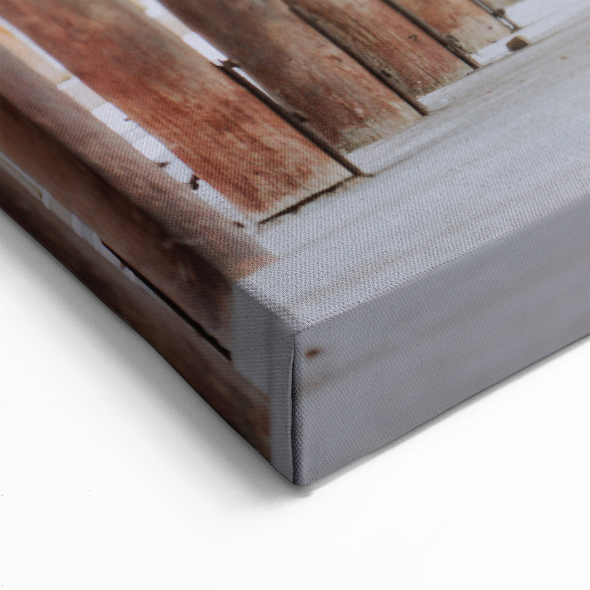 Monk with Red Umbrella Myanmar Wall Art - Tranquil Temple Corridor Scene