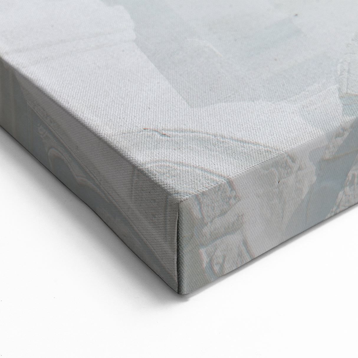 Monk with Red Umbrella Myanmar Wall Art - White Temple Minimalist Scene