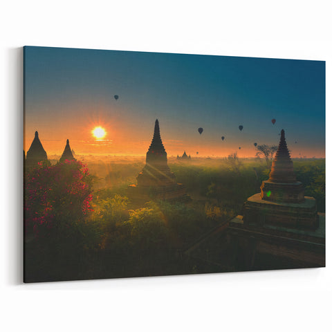 Majestic Myanmar Sunrise Wall Art - Myanmar Scenery Prints & Canvas Art