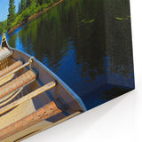 Canoe Adventure Wall Art Quebec – Serene Lake Landscape Photography